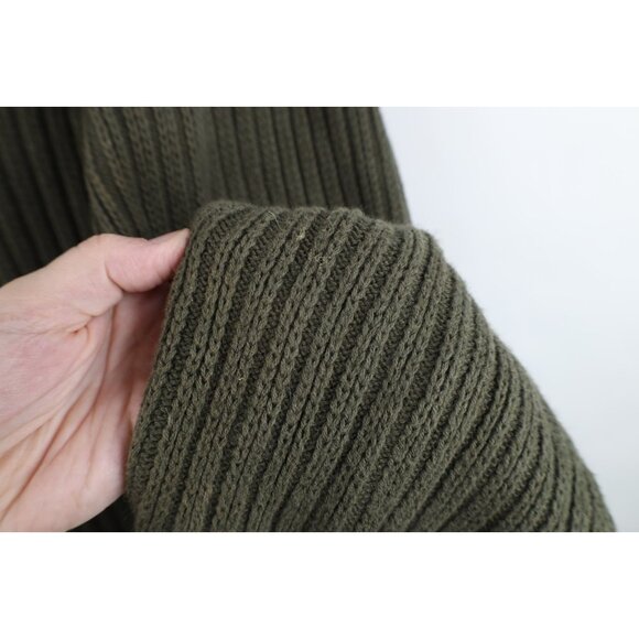 Duluth Trading Co Mens 2XL Wool Blend Ribbed Knit High Neck Military Sweater - Picture 6 of 11